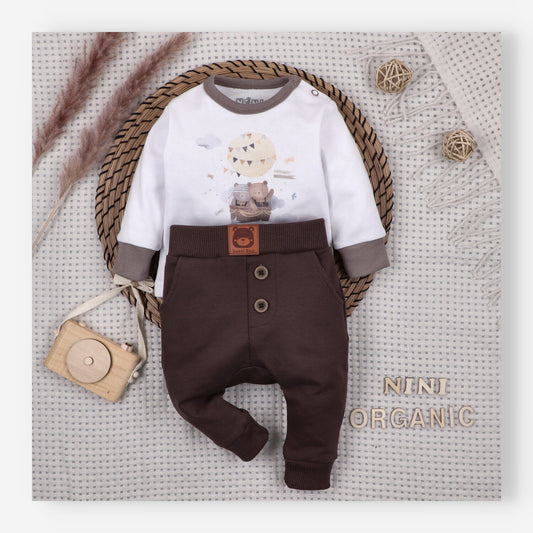 Blusa bebé Balloon Friends algodón orgánico estampado