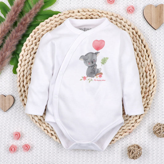 Body cruzado bebé Dulce Koala algodón orgánico recién nacido