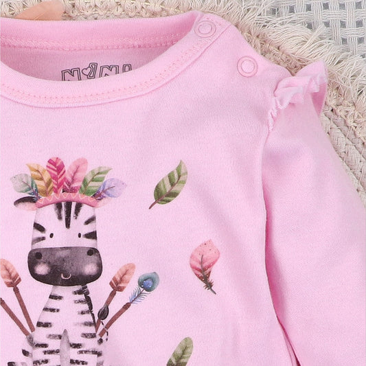 Blusa bebé Happy Animals algodón orgánico Polonia