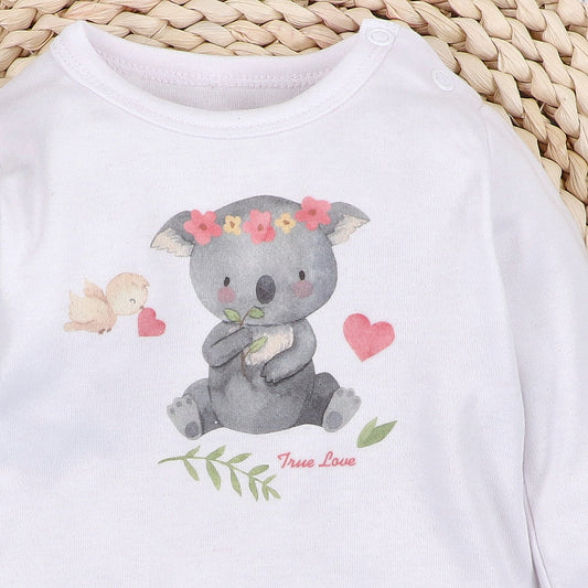 Blusa bebé Dulce Koala algodón orgánico estampado digital