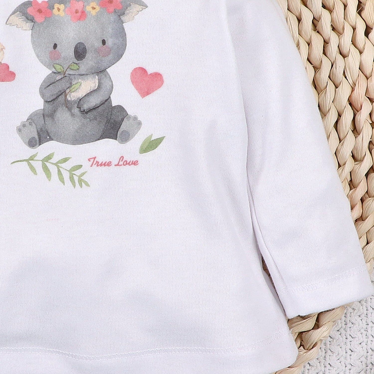 Blusa bebé Dulce Koala algodón orgánico estampado digital