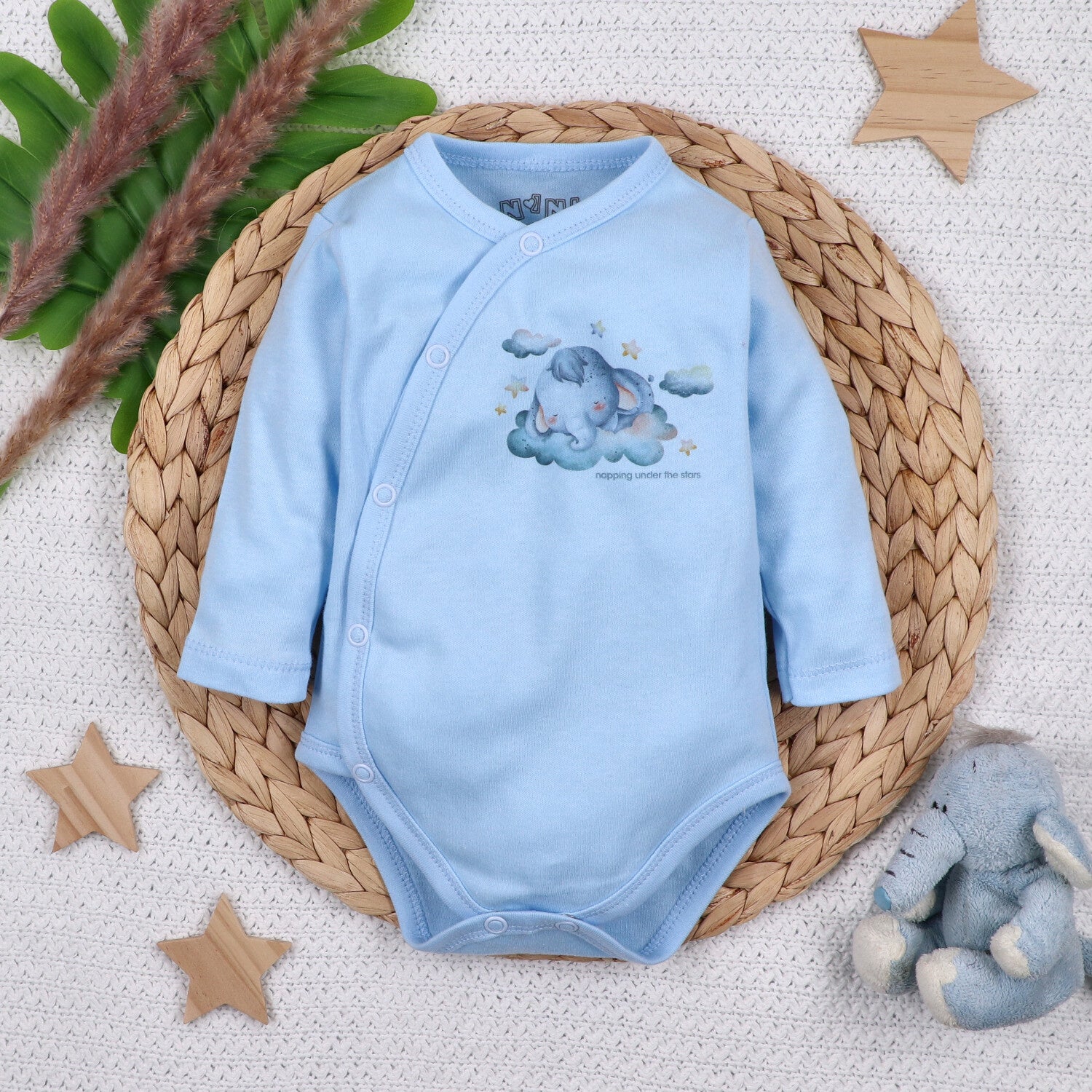 Body cruzado recién nacido LITTLE DREAMERS algodón orgánico