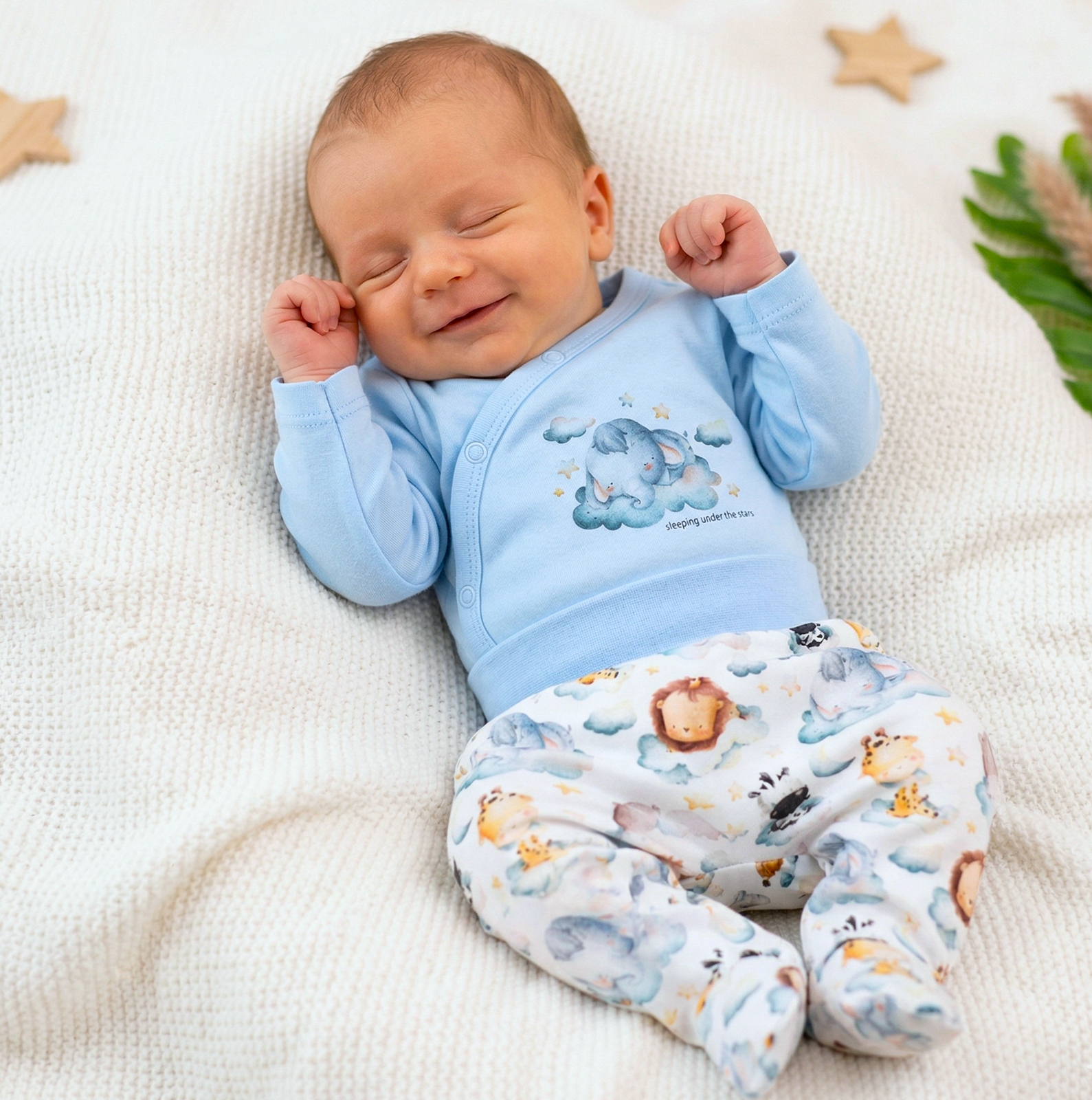 Body cruzado recién nacido LITTLE DREAMERS algodón orgánico