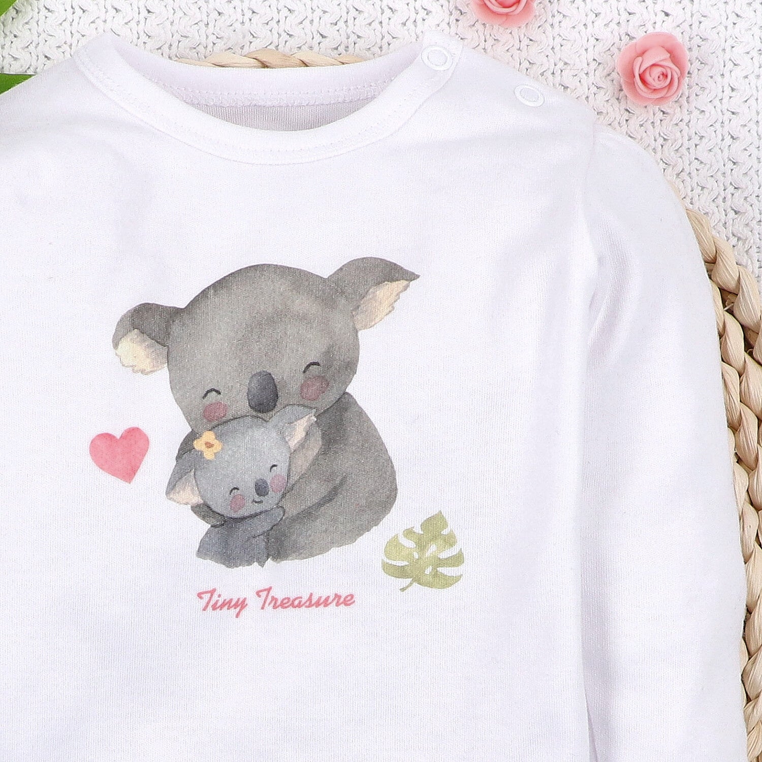 Body bebé Dulce Koala algodón orgánico estampado 6m-3años