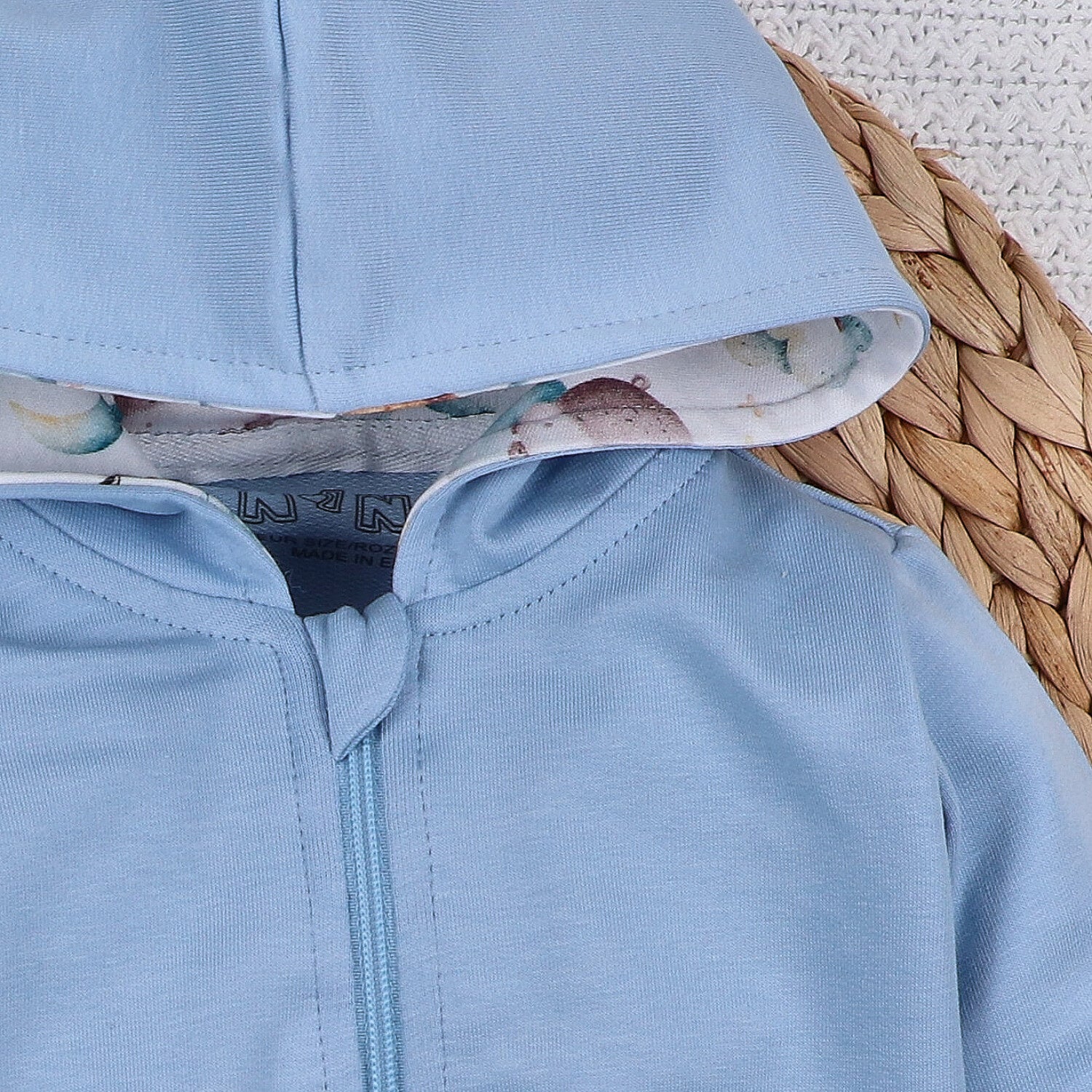 Sudadera bebé LITTLE DREAMERS algodón orgánico cremallera