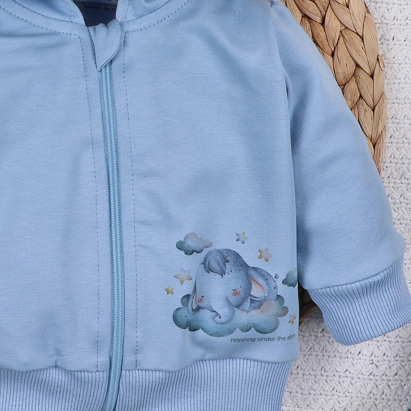 Sudadera bebé LITTLE DREAMERS algodón orgánico cremallera