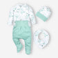 Conjunto NINI bebé 4 piezas semipantalón orgánico colorido