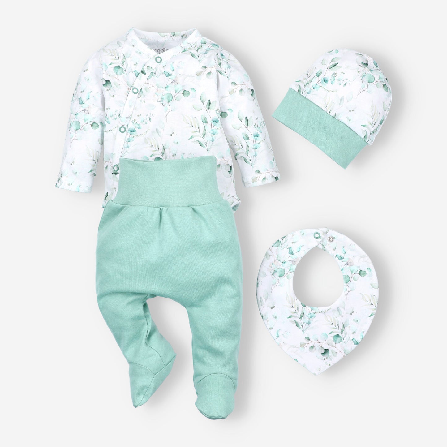 Conjunto NINI bebé 4 piezas semipantalón orgánico colorido