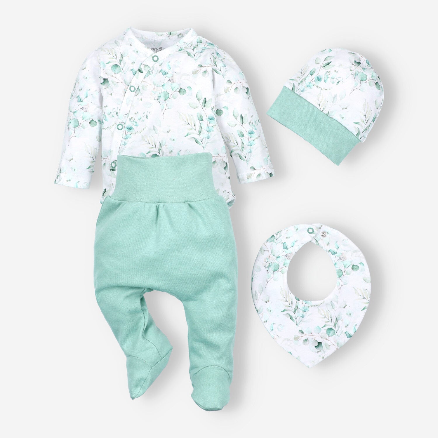 Conjunto NINI bebé 4 piezas semipantalón orgánico colorido