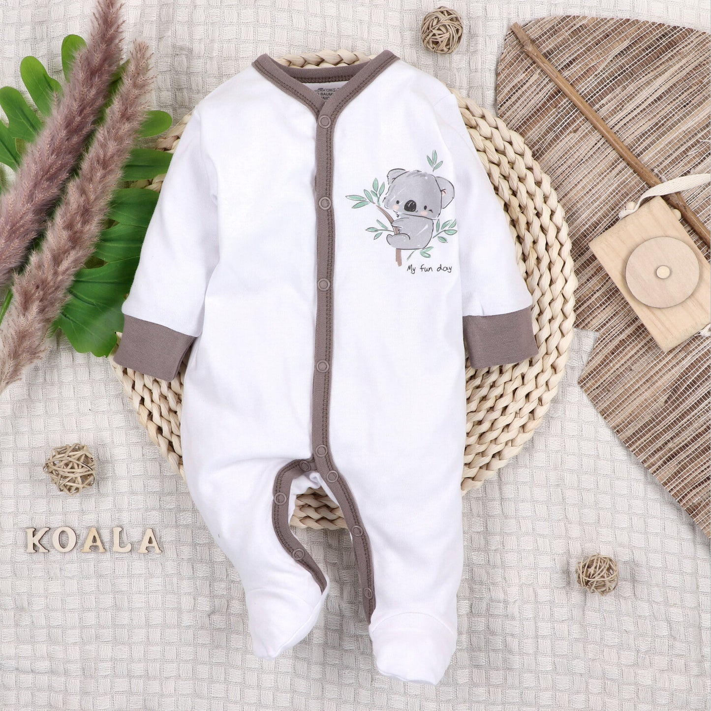 Mameluco bebé Sweets Koala algodón orgánico diseño A