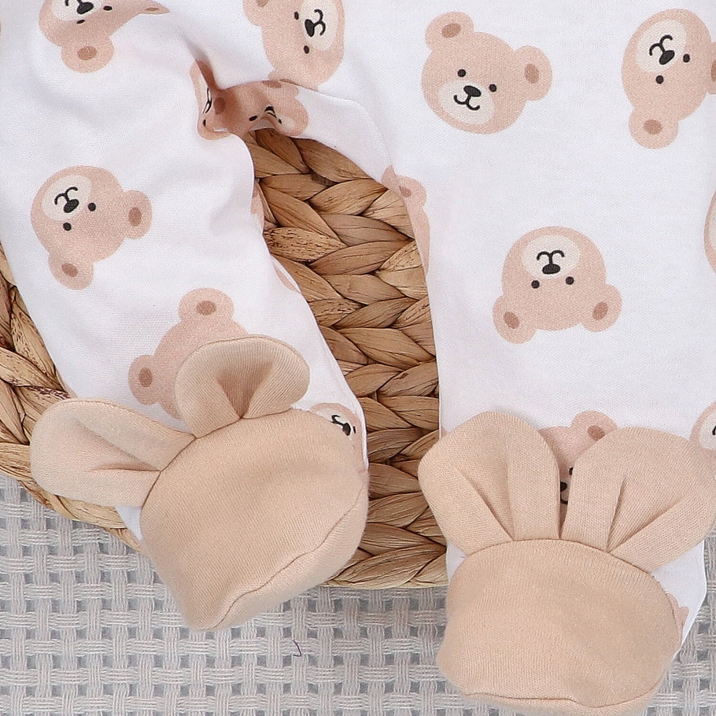 Semipantalón bebé Sweet Bears algodón orgánico osos recién nacido