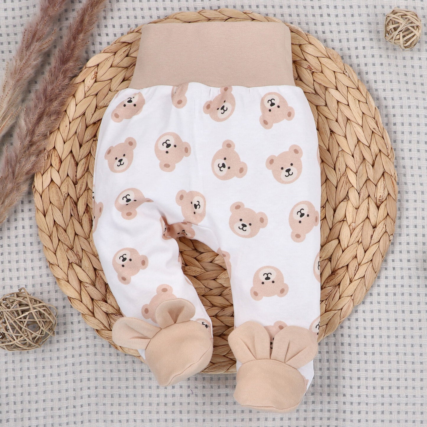 Semipantalón bebé Sweet Bears algodón orgánico osos recién nacido