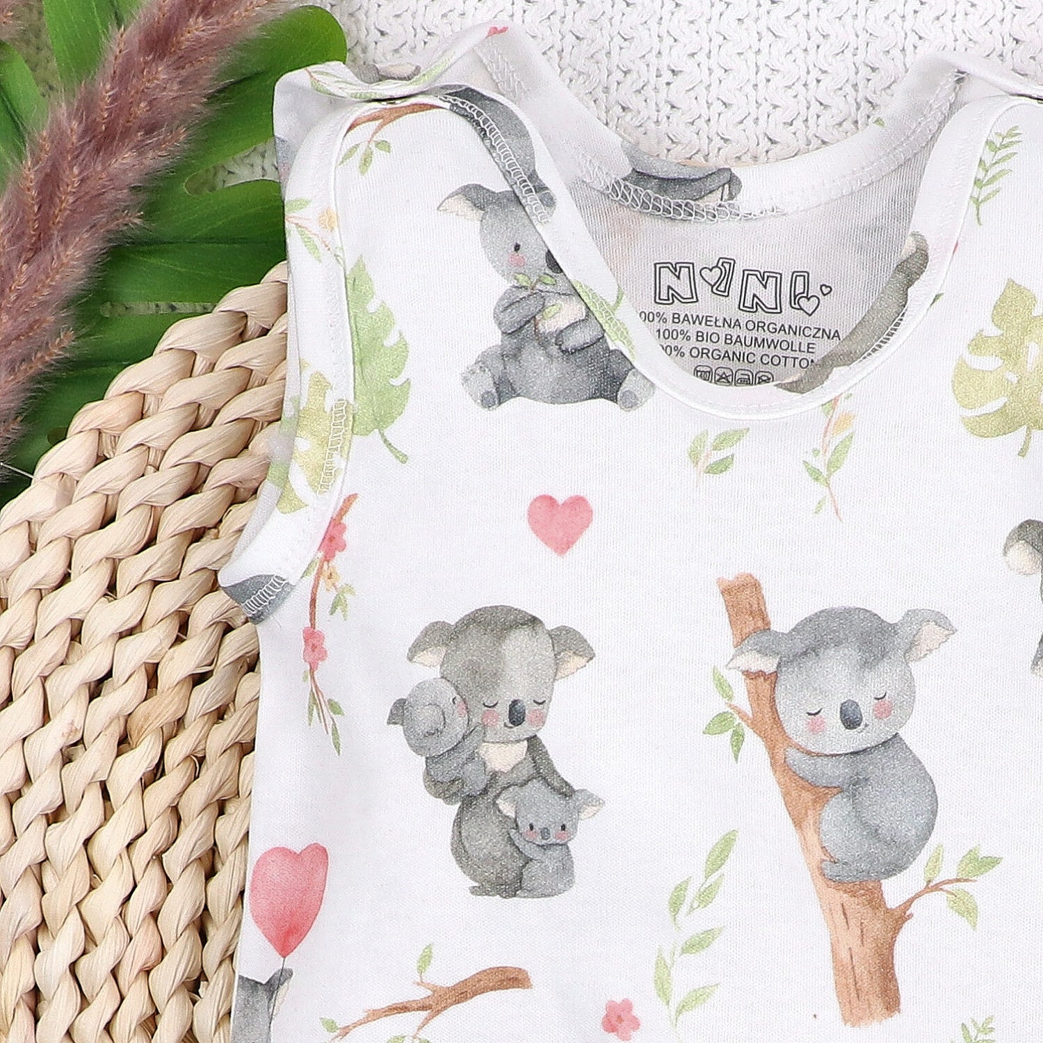 Mameluco Con Pies Dulce Koala Algodón Orgánico Bebé